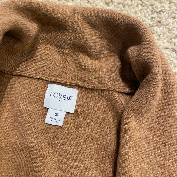 J.Crew Women’s Chelsea Open Front Cardigan Sweater Tan Size S - Picture 5 of 7